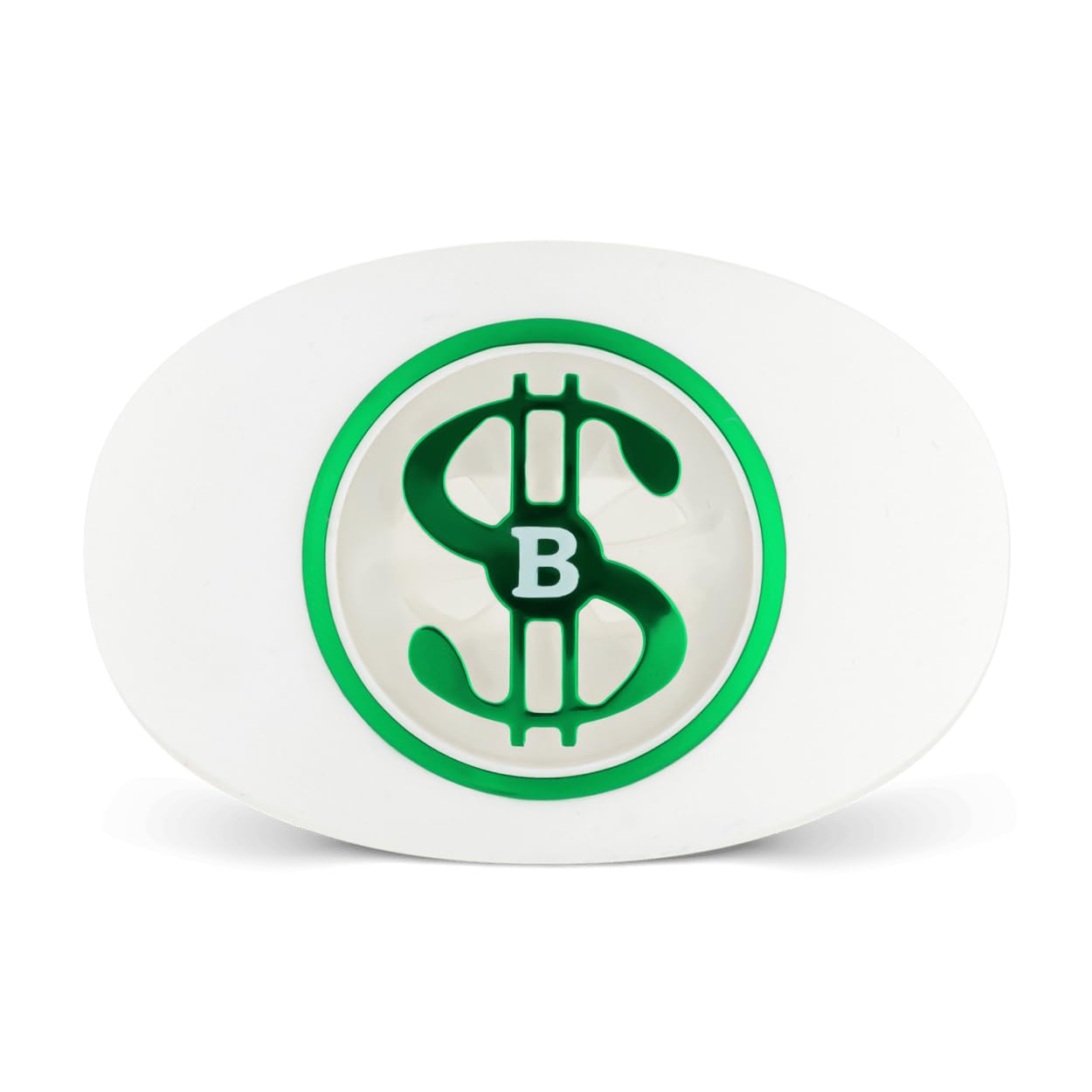 Battle Money Spinner Oxygen Football Mouthguard - White/Green