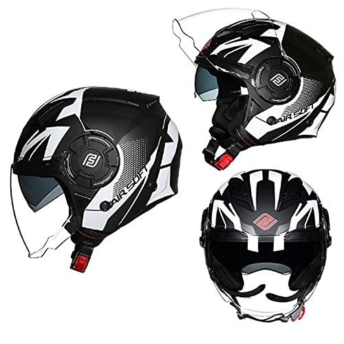 🏍 【Fodera confortevole】: fodera traspirante e confortevole, rimovibile e lavabile. Il rivestimento interno del casco è antibatterico e traspirante, morbido e in forma, assorbe il sudore e deodorante, ottima sensazione di vestibilità, garantisce sicurezza e tiene conto della traspirabilità del casco.