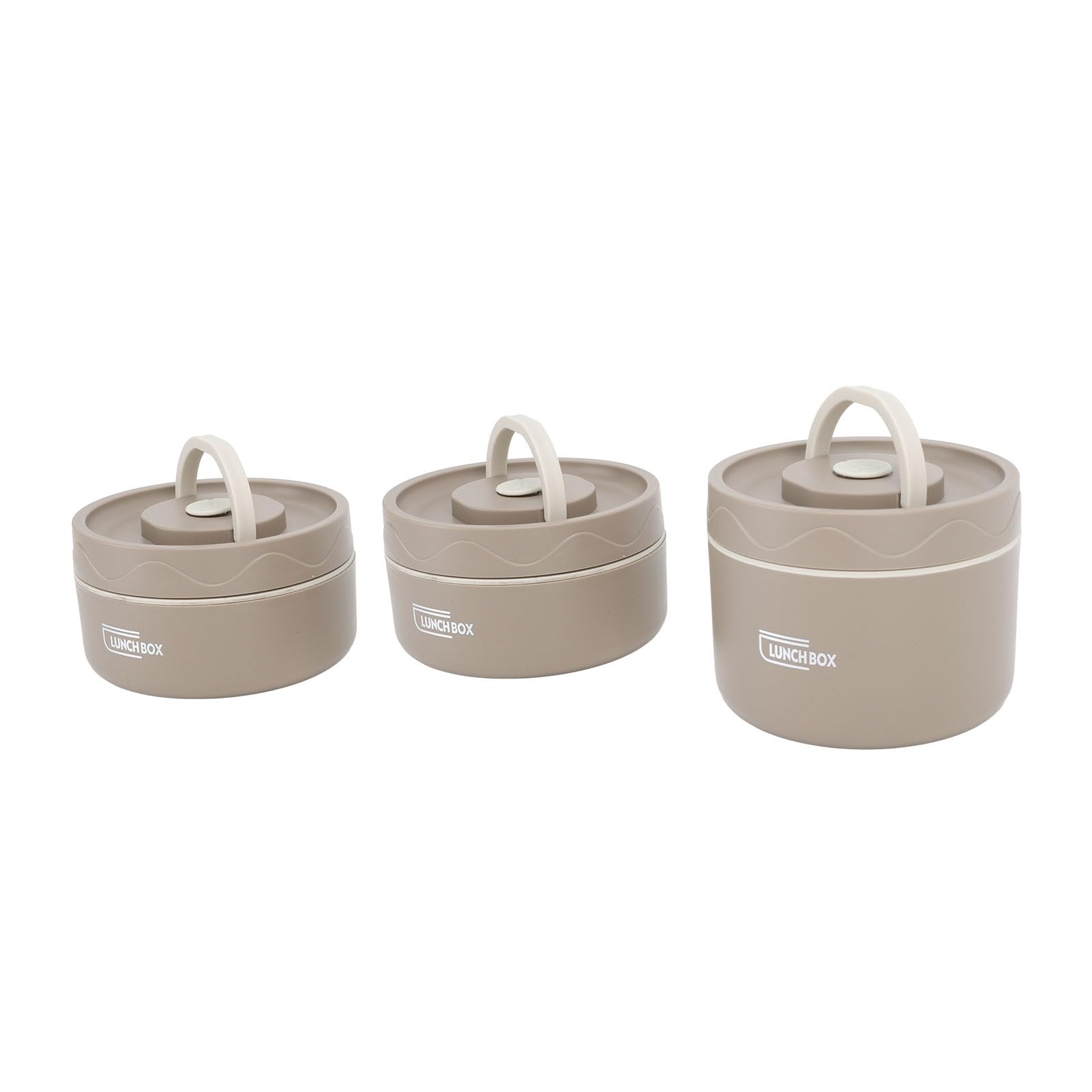 Cocoarm Contenitore per Il Pranzo Coibentato in Acciaio Inossidabile 304, Box Termico Rotondo Sigillato, con Borsa Termica, Contenitore per Il Pranzo Portatile (3 Cartone)