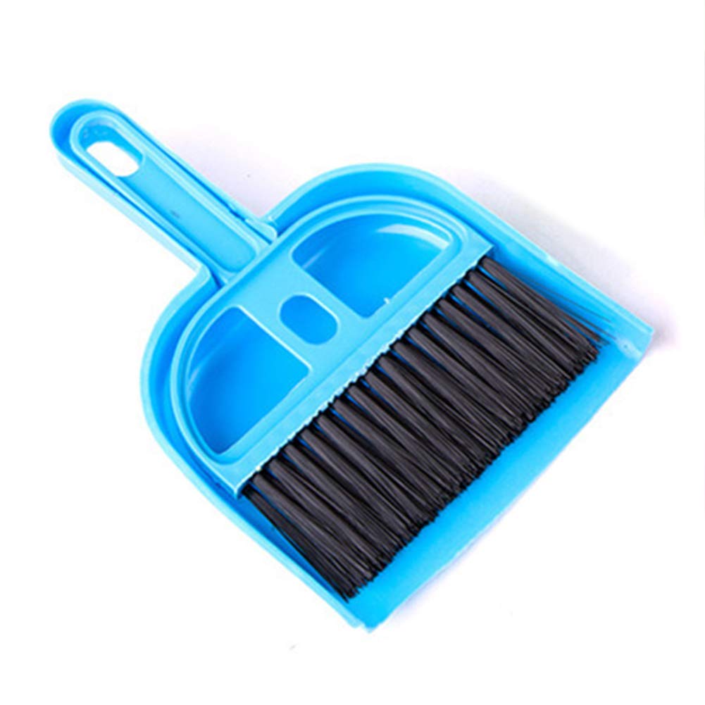 Bontannd Random Color Portable Mini Plastic Cleaning Sweeper Dustpan Broom Set For Home Pets Cleaning Tool Poop Sweeper Shovel Cleaning Brush