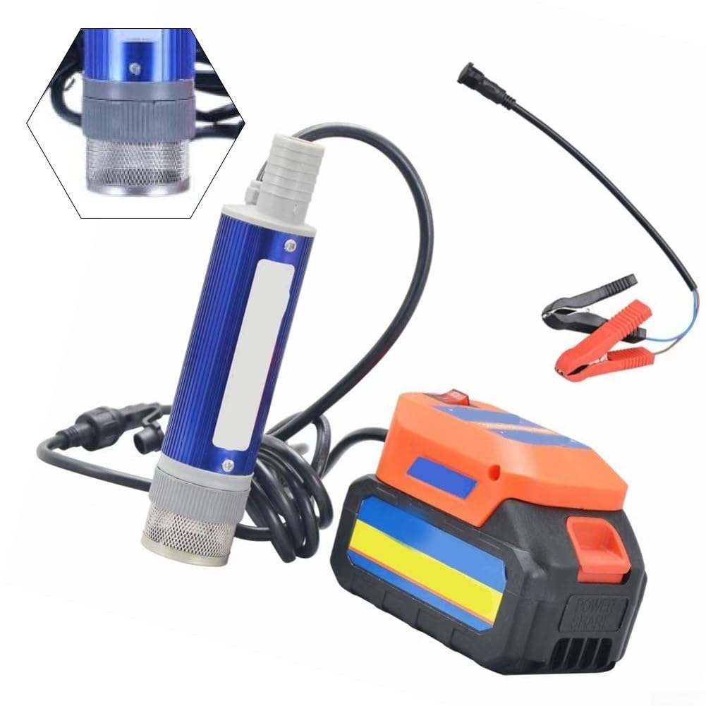 Pompa a batteria al litio senza fili da 18 V con elevata capacità di sollevamento e cavo esteso per un comodo trasferimento di liquidi
