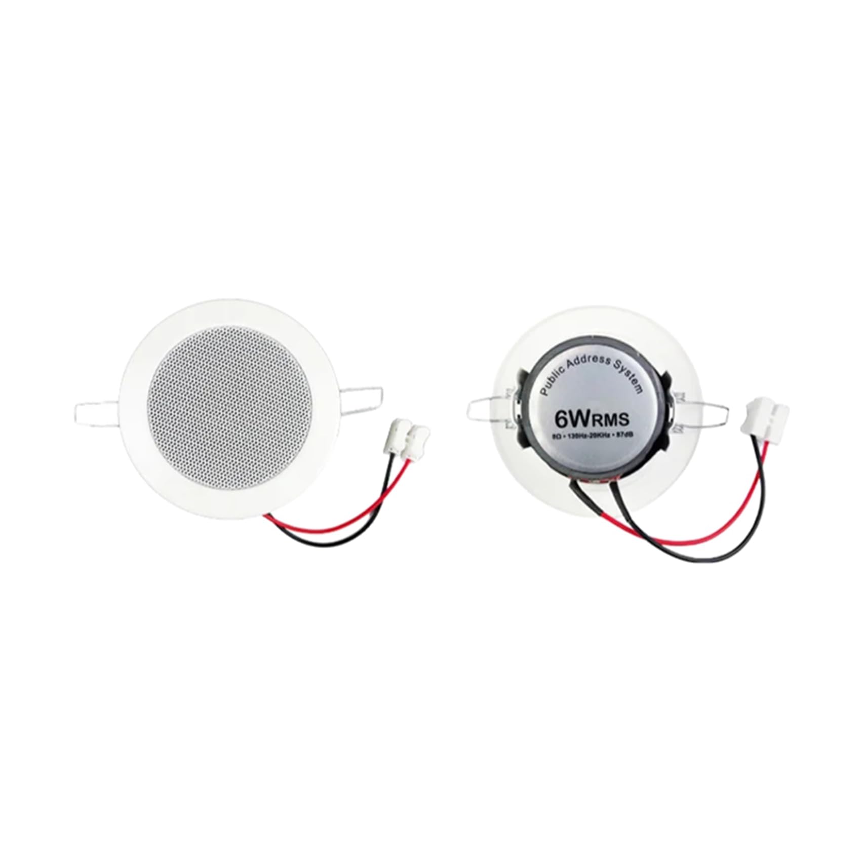 2 altavoces pasivos de techo de 3 pulgadas, 8 ohmios, 6 W, a prueba de humedad, altavoz de techo con calidad de sonido