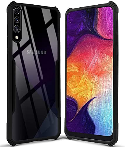 Image of Jkobi Back Cover Case for Samsung Galaxy A30s (Shockproof with Polycarbonate Clear Panel | Professional Black)