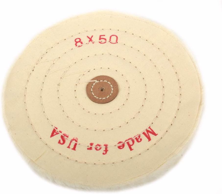 10pcs 8" White Cloth Buffing Wheel Polishing Disc For Metal Wood Polishing For Rotary Tools 4mm Inner Hole