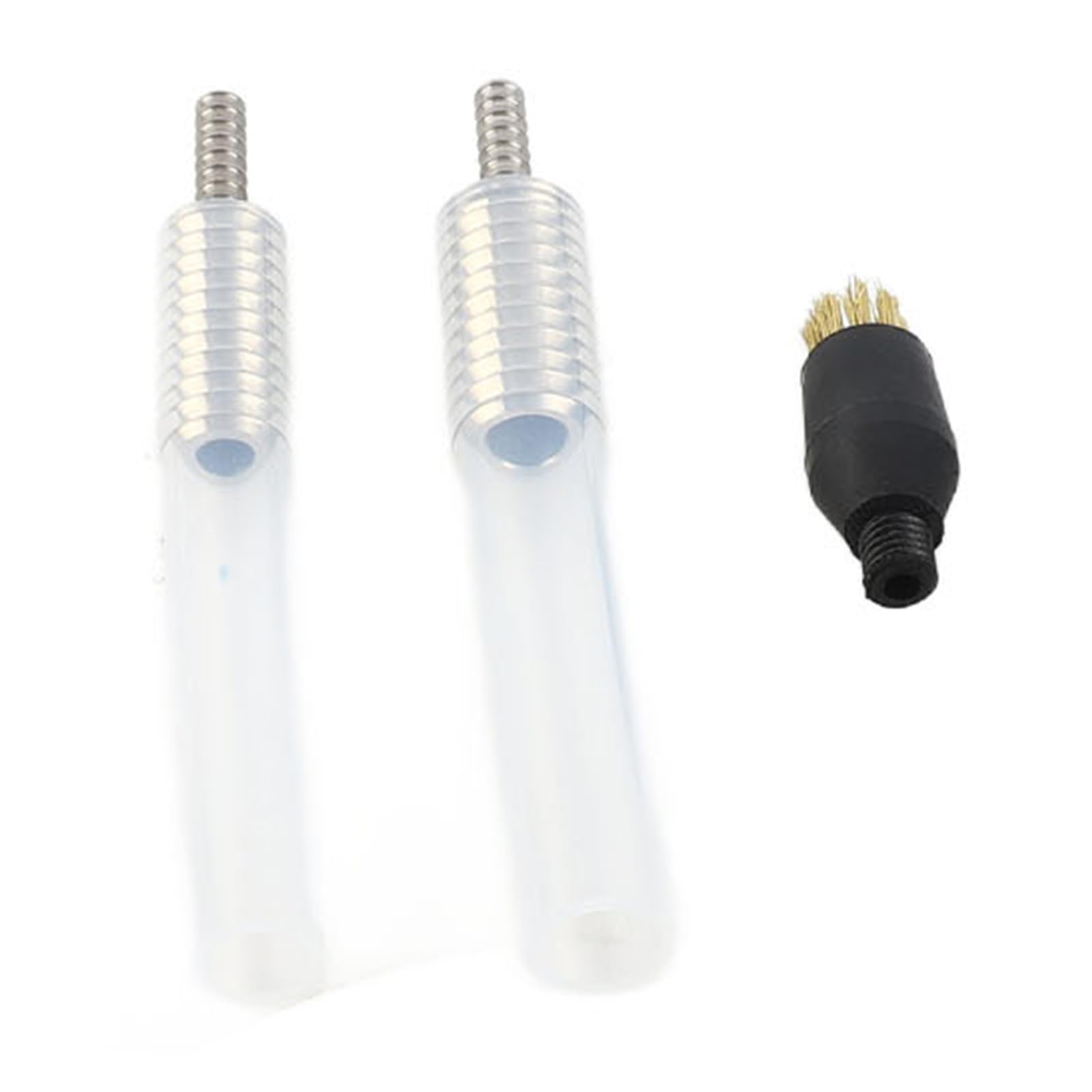 Cepillo de limpieza para cafeteras, cepillo de vapor a alta presión con cabezales de nylon y acero titanizado, manguera ajustable de 29,5 pulgadas con conectores dobles de
