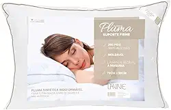 Travesseiro De Pluma de Ganso Sintética Suporte Firme 50cm x70cm - Lavive