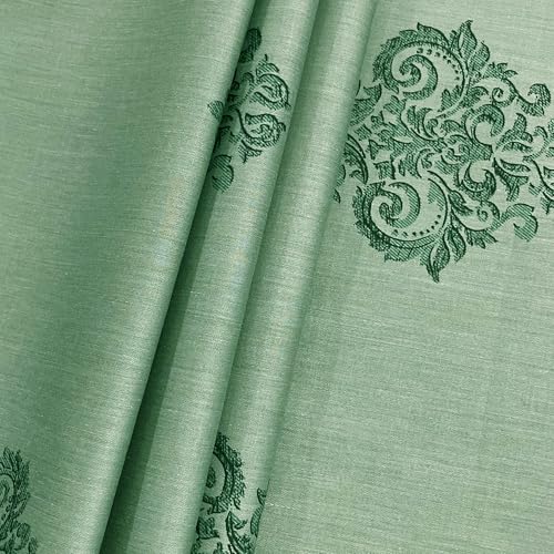 Image of Swayam Zinnia Collection Premium Mercerized Pure Cotton 250TC Ethnic Motif Print King Bedsheet with 2 Pillow Covers - Green