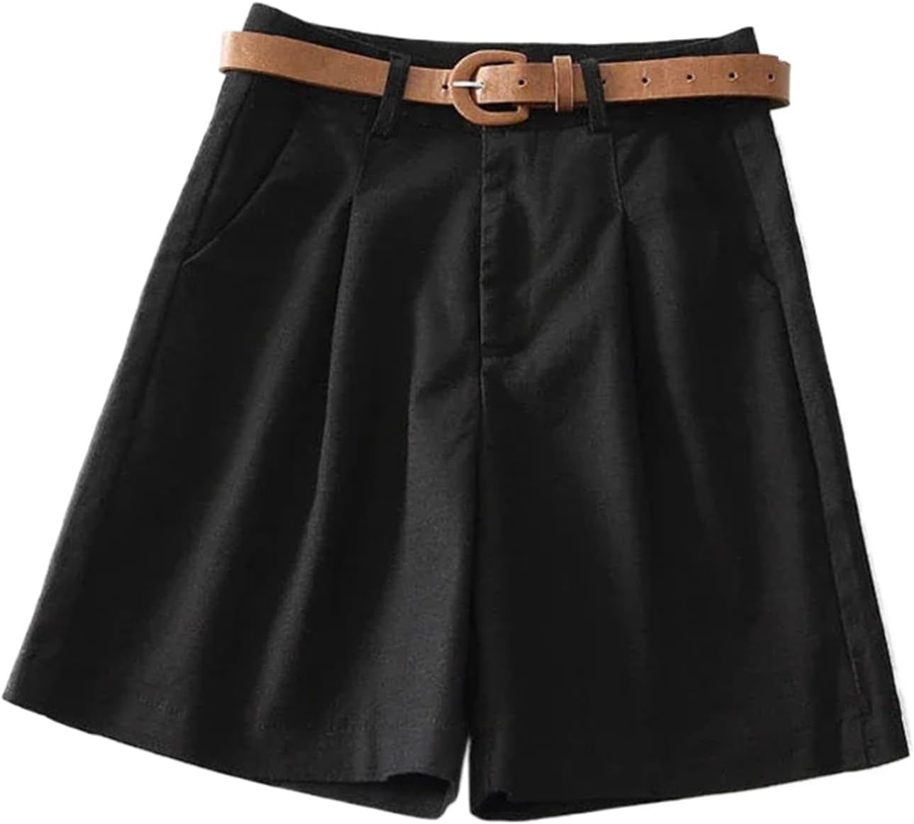 Women Korean Wide Leg Suit Shorts Ladies Baggy Shorts Pants