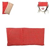 Augenkissen yoga Orange (1 Füllung und 1 waschbarer Bezug) | Lavendel Samen und Reis | Yoga, Meditation, Entspannung, für Ihre Augen ..