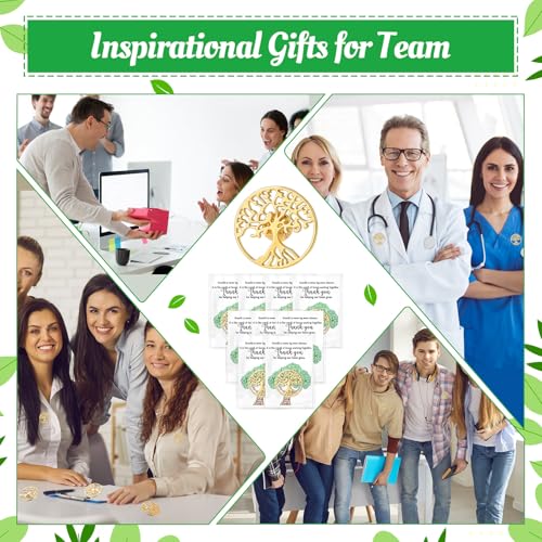 Image of Employee Appreciation Gifts Team Pins for Coworkers Bulk Inspirational Lapel Pin with Thank You Cards Organza Bags Team Appreciation for Back to School Office Staff Coworker