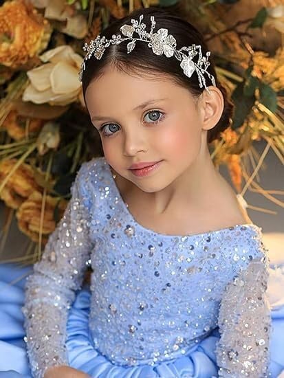 Flower Girl Dress Puffy Tulle Layers Birthday Party Dress Sequin Princess Pageant Dress for Girls FAY02-6 - Image 5