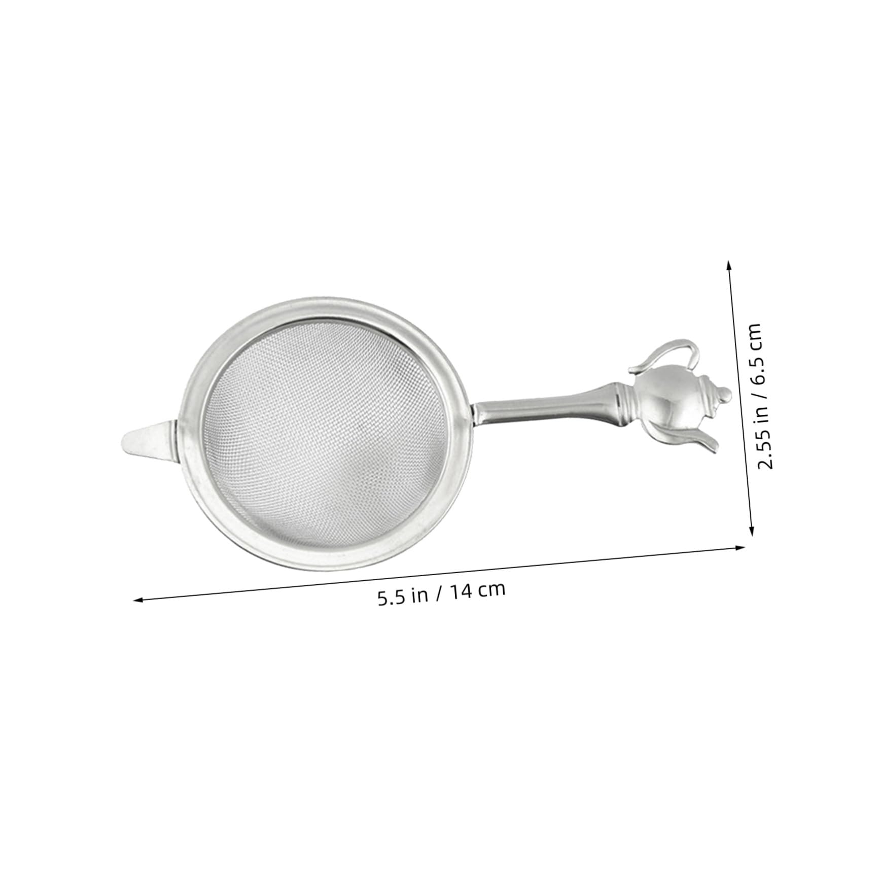 Hohopeti Passoire à Thé Domestique Inox 6,5 Cm Infuseur à Thé en Métal Poignée Ergonomique Maison Ustensile Filtration