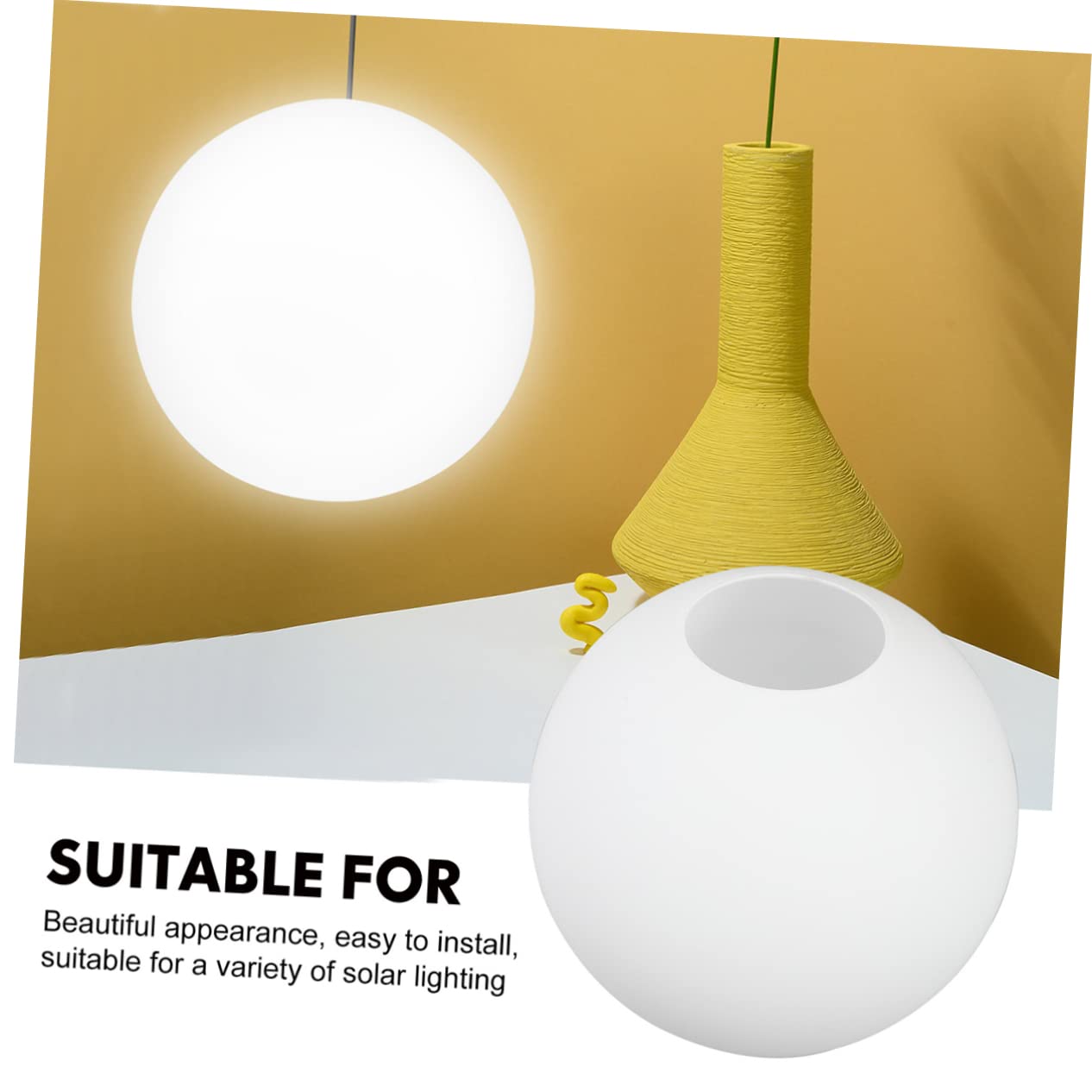 BESPORTBLE Pantalla De Lámpara De Globo De Cristal De 20 Cm - Esfera De Cristal Transparente Para Lámparas - Repuesto Ideal Para Lámparas Colgantes y De Pie Diseño Elegante y Moderno