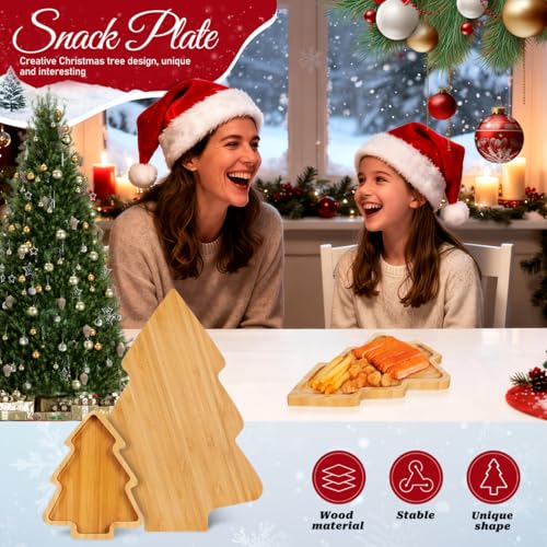 Set 2 Platos Madera Árbol Navidad Vai miniatura 5