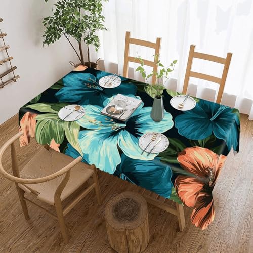 Nappe fleurs d'hibiscus rectangulaire 137x183cm pour table de buffet - 2