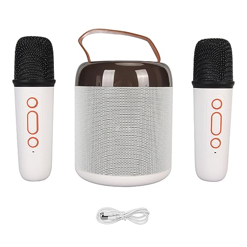 Conjunto de Microfones Sem Fio Com Alto-falante 2, Máquina de karaokê 5.3 Fácil de Conectar para Aca