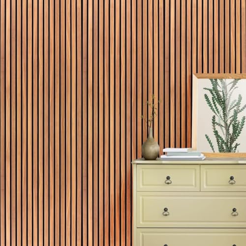 Image of Wallpaper for Walls | Vertical Wood Wall Stickers for Wall Decor | Self Adhersive Wall Paper for Home Kitchen Living Room and Bedroom | 45 Cm X 500 Cm | (Dark Wood)
