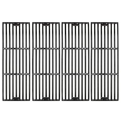 Hongso Porcelain Coated Cast Iron Grill Grid Grates Replacement for Chargriller Models 2121, 2123, 2222, 2828, 3001, 3030, 3725, 4000, 5050, 5252, 5650,9020. Set of 4