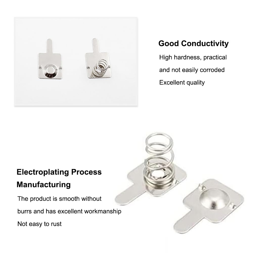 PATIKIL AA/A/CR2/9V Batterie Metallo Batteria Molla Contatto - Foto 6