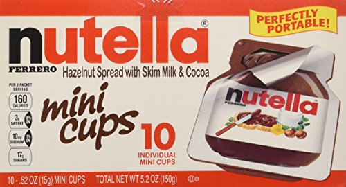 Nutella Ferrero Hazelnut Spread With Skim Milk Cocoa - Mini Cups - 3 Pack (5.2Oz Each Box) Made In Germany #TOP1