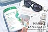 Organika Canadian-Made Marine Collagen Powder- Wild-Caught from North Atlantic- Supports Hair, Nail, Skin Health, Pure Hydrolyzed Form, Tasteless - 250g