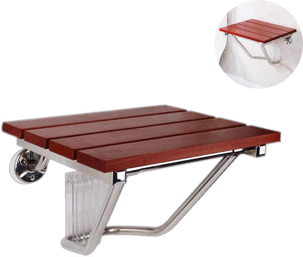 Amazon Com Plhms Wood Folding Shower Seat Wall Mount Shower Bench Home Care Wall Mounted Fold Up Bathroom Stool Shower Seating Chair 550 Lbs Home Kitchen