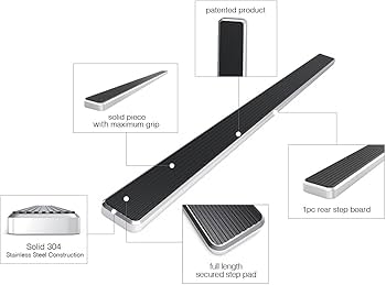 Amazon.com: APS (Silver Powder Coated 5 inches) Rear Step Bar Nerf