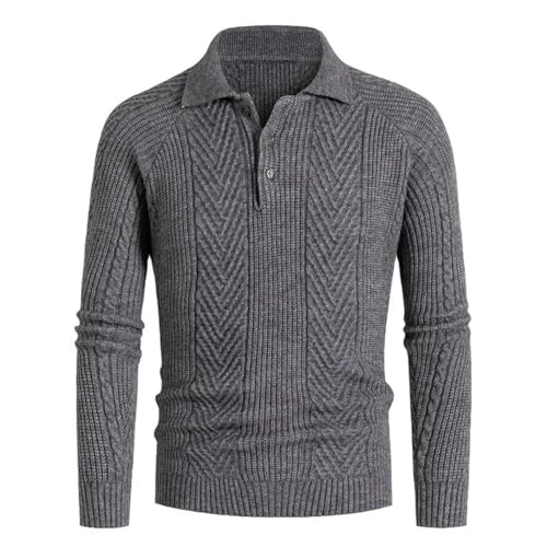 Men's Knitwear Half Button Sweater Fashion Solid Lapel Neck Edition Casual Daily Versatile Tops2