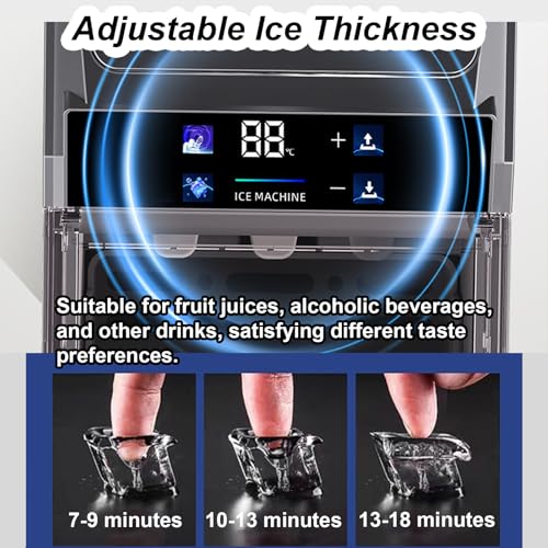 Máquina de hielo portátil para encimera 40 lbs/24H miniatura 6