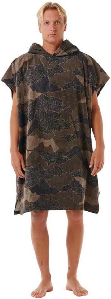 Rip Curl Combo Hooded Beach Towel - Black/Olive