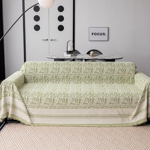 Housse de canapé en chenille verte anti-griffures pour chiens et chats - 5