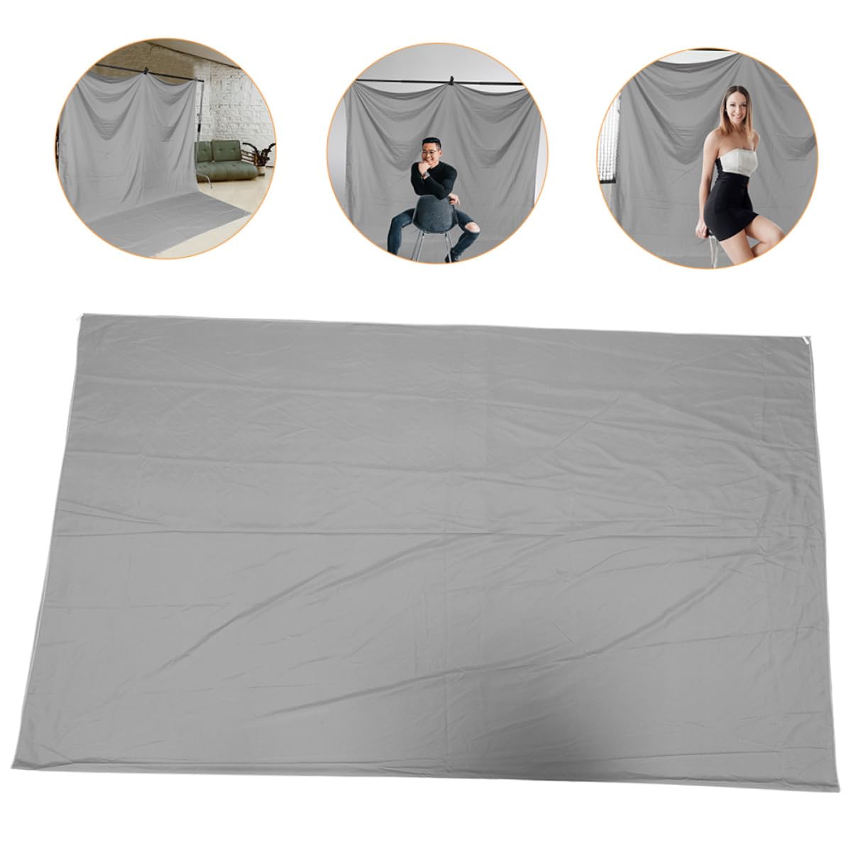 Sfondo Fotografico Grigio Spesso 3x2 M, Decorazione Fondale per Studio Fotografico e Scenografie, Telo Pieghevole Multiuso per Casa, Feste e Ristoranti