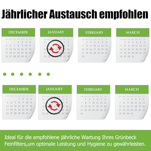 Ancable 4 Stück Ersatz-Dichtungssatz Kompatibel mit Grünbeck Filter FS 1\, FS 2\ und FSD 1 1/4\ - 2\, 4 O-Ringe Dichtungen (2 große + 2 kleine)