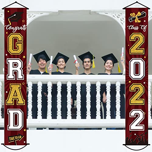 Party Greeting 2021BYJTFSET-BP 2022 Graduation Banner Class Of 2022 Congrats Grad Porch Sign Party Decorations Supplies Welcome Hanging Door Decor thumb #7