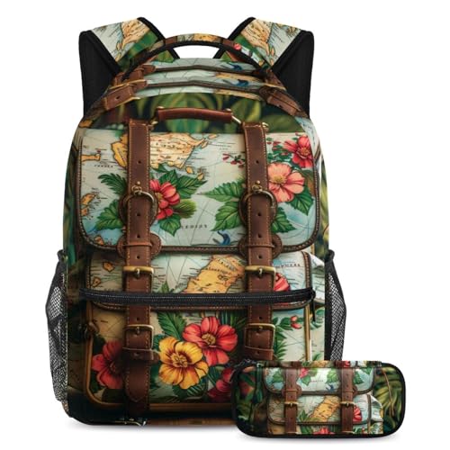 Cartables pour garçons et filles multicolores avec grand volume de rangement