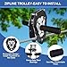 ZEROMX 75ft/100ft/120ft/150ft Zip Line Kit for Kids and Adults Up to 380lb – Upgraded Removable Lion Trolley, 6.5ft Spring Brake, Tree Protectors, Safety Harness & Seat – Backyard Zipline Set