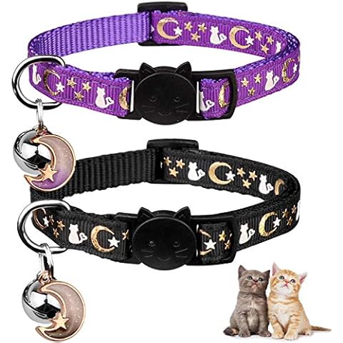 Adjustable Breakaway Cat Collars with Glow Cover