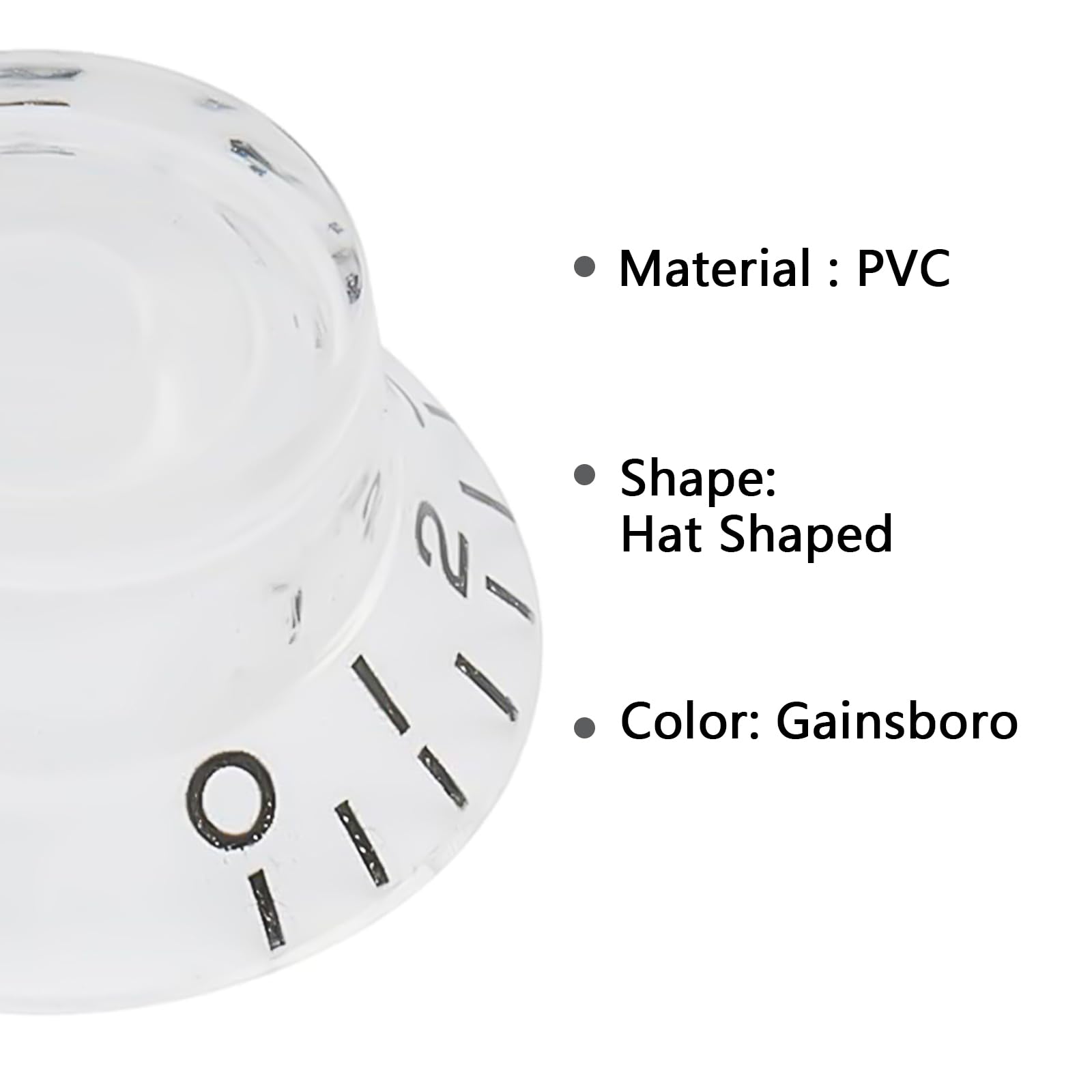 Musiin Electric Guitar LP Style Top Hat Volume Tone Control Knob Compatible with Les Paul Epiphone Parts Replacement (Transparent) - Image 3