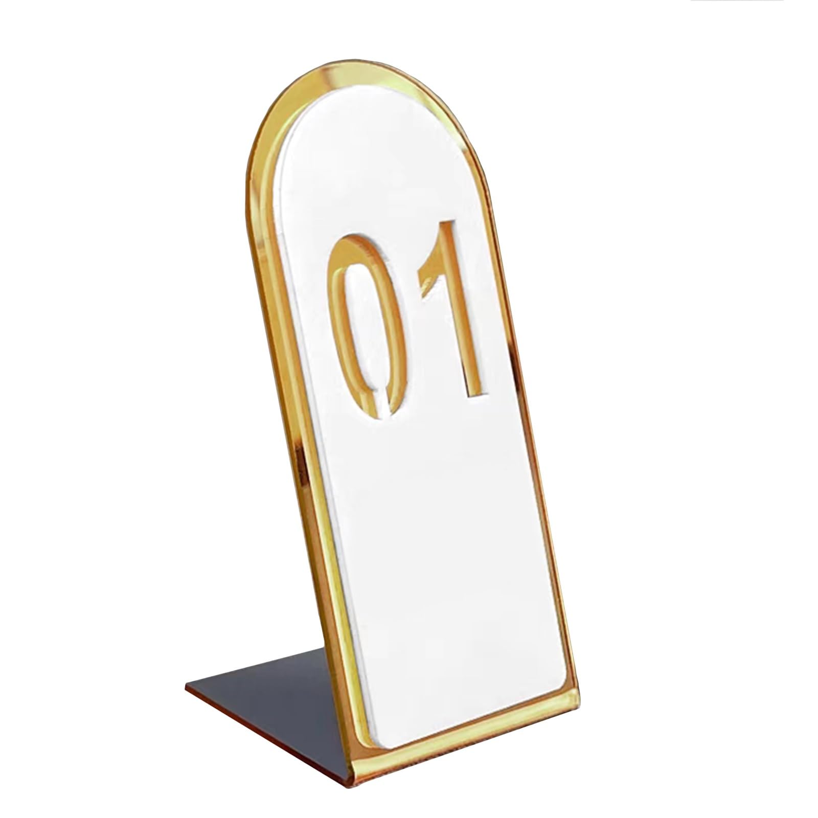 Números de la mesa Soportes Para Números De Mesa 6x13, Letreros De Mesa Doble Acrílico Con Número 20 30 50 Para Banquetes De Boda En Navidad, Portatarjetas De Mesa De Diseño Inclinado ( Color : 6x13cm