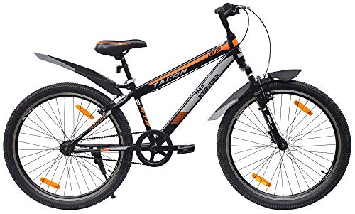 Image of TATA Stryder Tacon 26 T 2.35 Model- MTB Speed Bicycle Heavy Tyre, Age Preference- 12 + Years Old, Person Height- 5 to 6 Feet, Cycle Size- 26 inch x 2.35 inch Inches, Colour- Matt Black Orange, Semi Installed