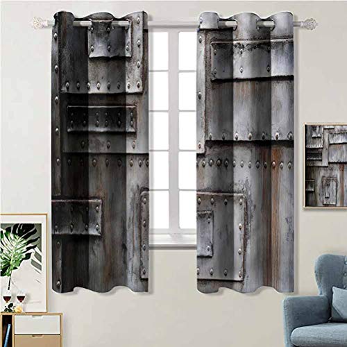 Industrial,Grunge Old Wall Entrance Modern Print Curtains for Living Dining Room Bedroom. W104