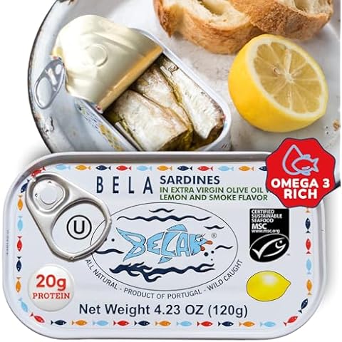 Bela Lightly Smoked Sardines in Organic Lemon Flavored Extra Virgin Olive Oil Cover
