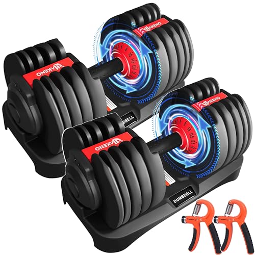 HAKENO 2x24kg/40kg Verstellbare Hanteln 15 in 1 Hantelset Einstellbare Platzsparende Hanteln, Kraftraining und Heimtraining Variable Gewichte platzsparend（24-40kg） (24kg x2pcs (A）)