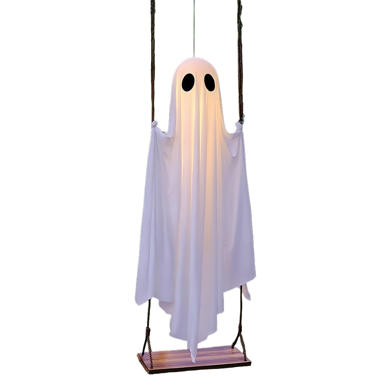 Msioytog Halloween Swing Specters Cloth Statue Specters Sculpture for Festival Decors Indoor Outdoors Hanging Specter Ornament Cloth Swing Statue