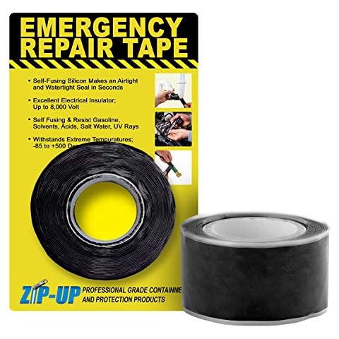 ZIP-UP Products Emergency Repair Tape - 1" x 10' Self Fusing Silicone Pipe/Hose Leak Rescue Tape with Permanent, Waterproof & Air Tight Seal - ERT110 Cover