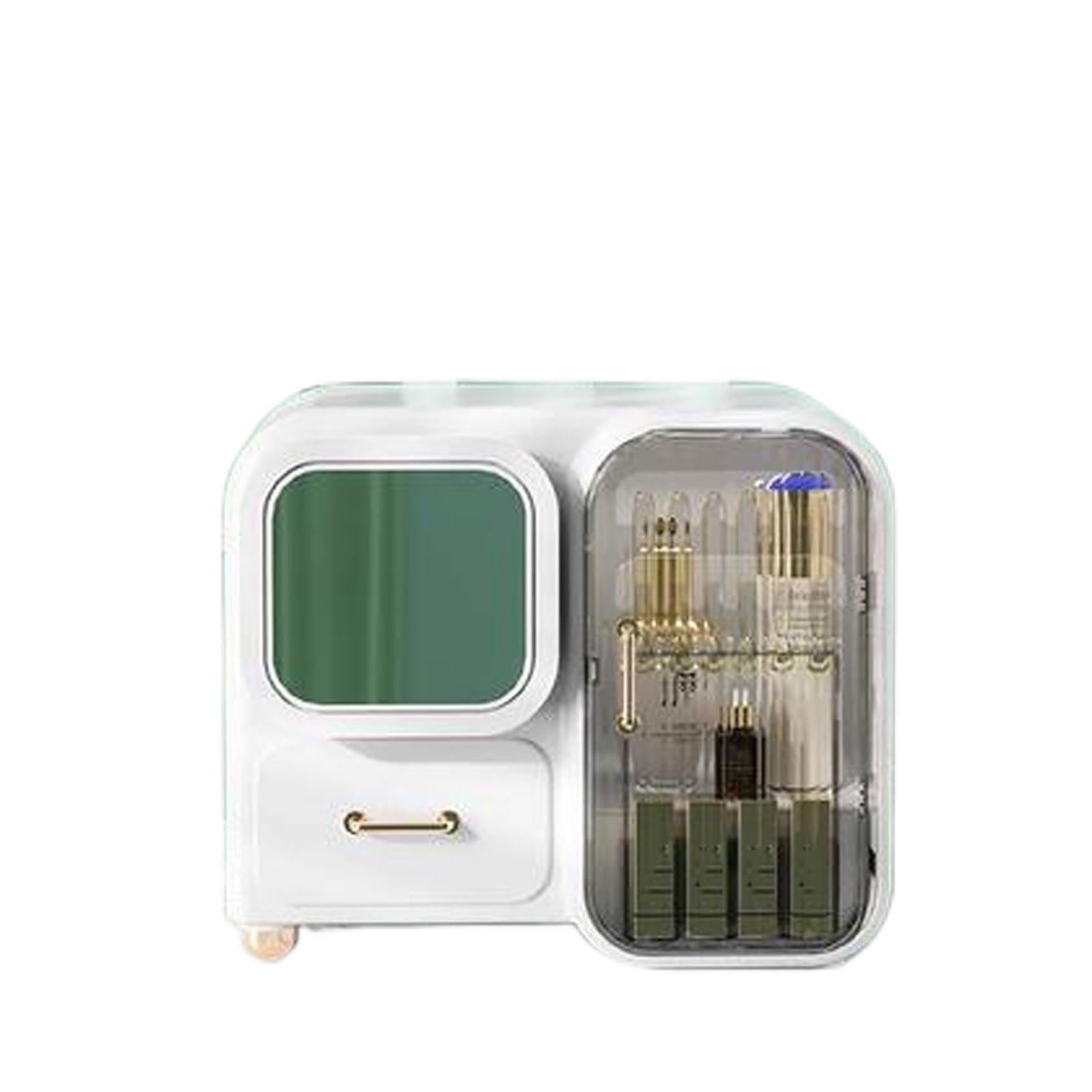 KFGISD, jewelery, Brush, Vanity Desk, Dresser, Bedroom, Office, Bathroom Cosmetics Organiser,Tabletop Mirror(White(without Led))