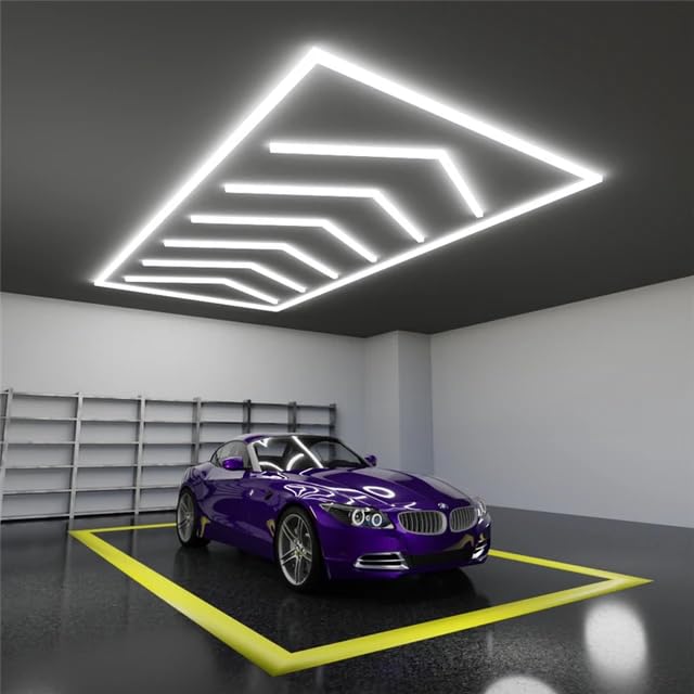 Oświetlenie LED Sufit Ściana Nowoczesny Design Detailing Gummistyczne Nadwozie Samochodowe Salon Piękności Warsztat Polerowanie Samochodów