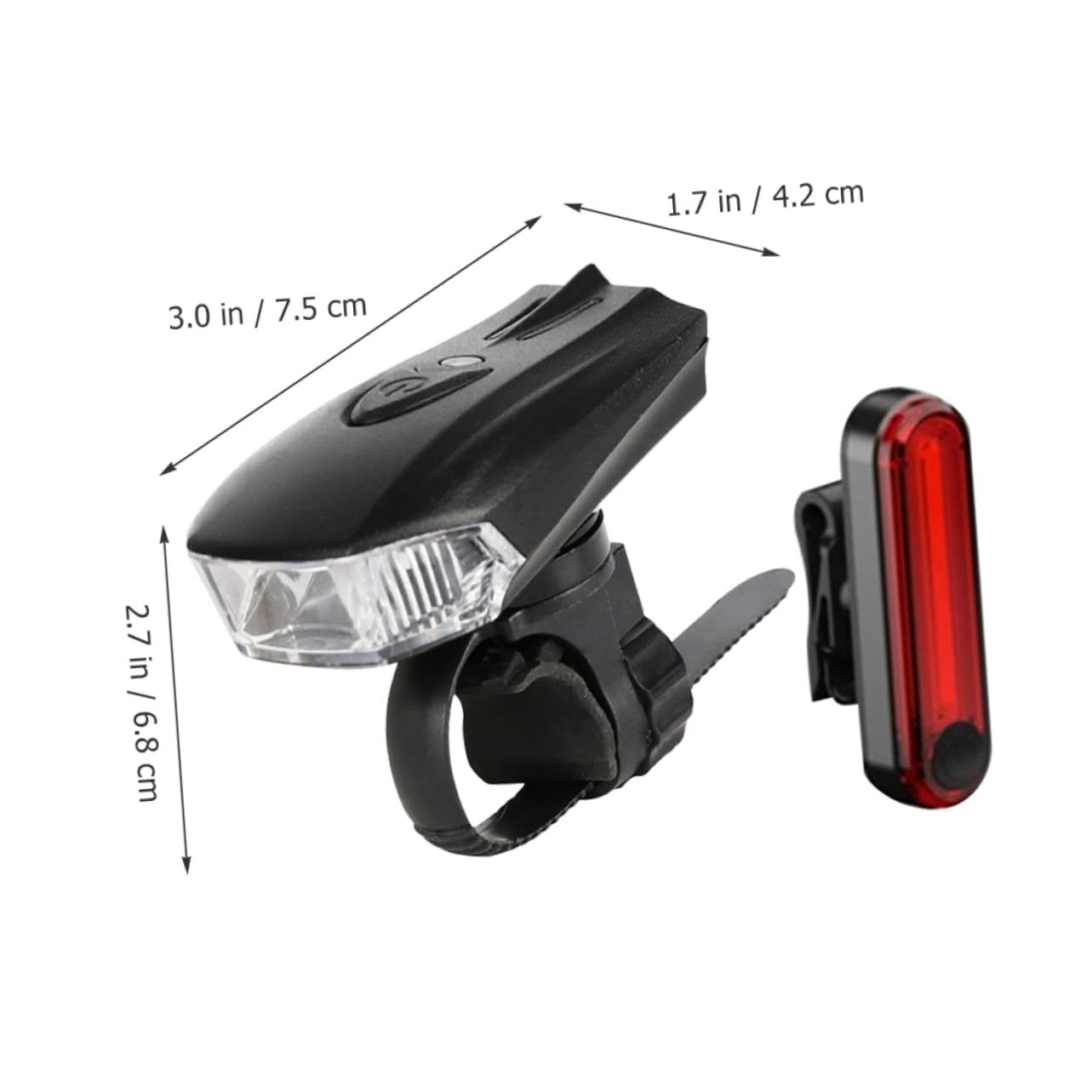 Toyvian Luces Bicicleta USB Recargables Delantera y Trasera Impermeables Accesorios Esenciales