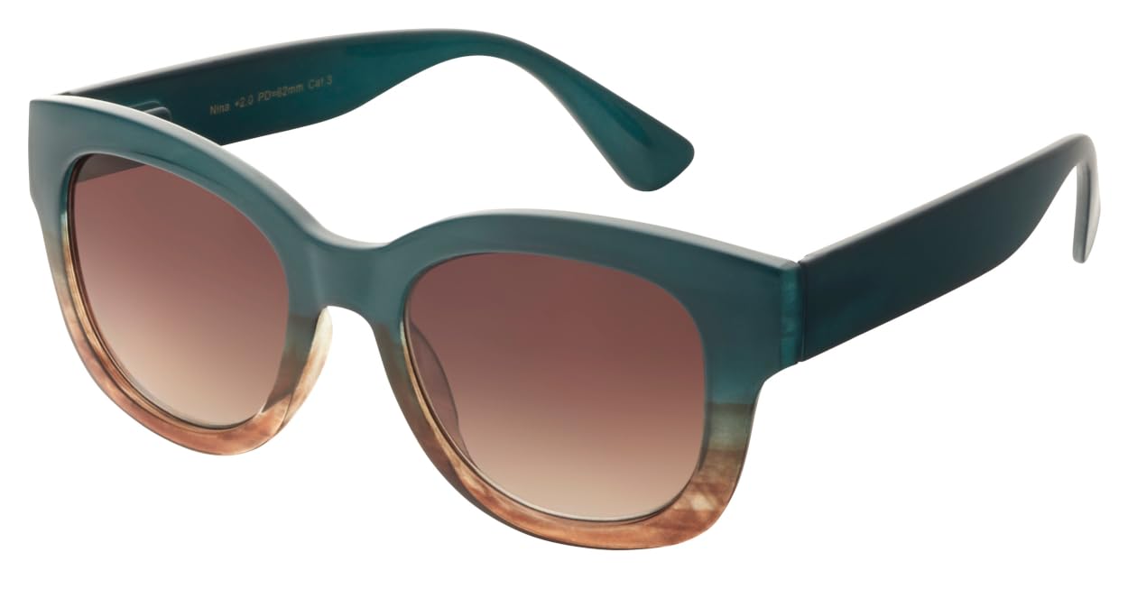 Remaldi Unisex Teal Phoenix Sun Readers, 1.5