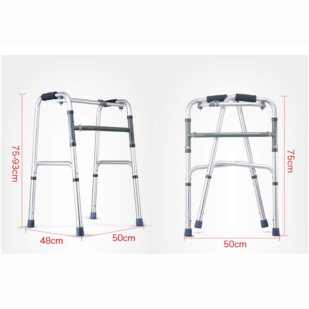 Andador de aluminio plegable ligero para caminar, ayuda a la movilidad para caminar, andador con 2 ruedas para ancianos, estrella de luz